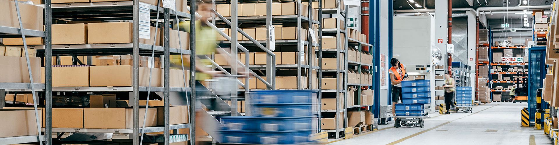 Employees in logistics warehouse LGI
