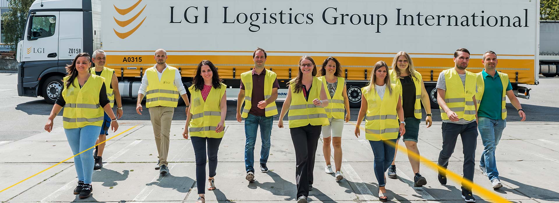 LGI Team infront of LGI Truck
