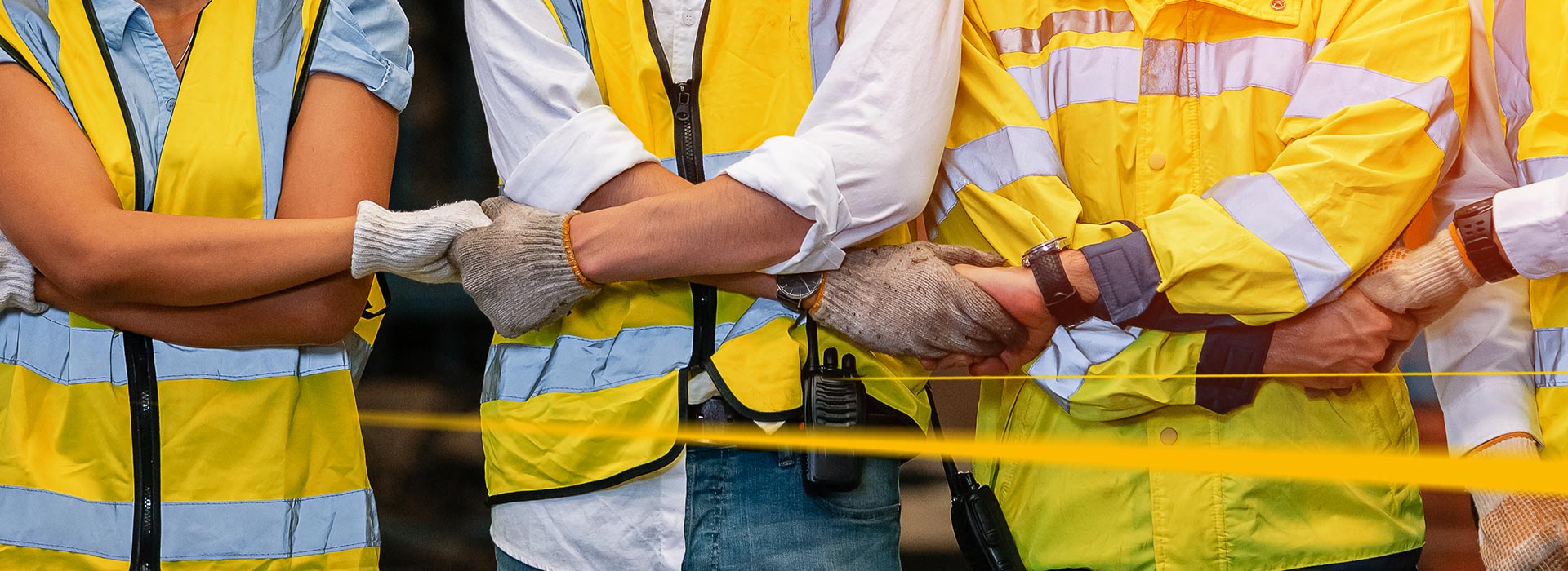 Logistic people holding hands LGI