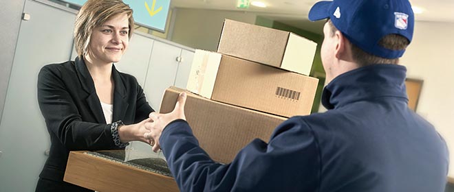 Person Handing Over Parcels LGI 2011