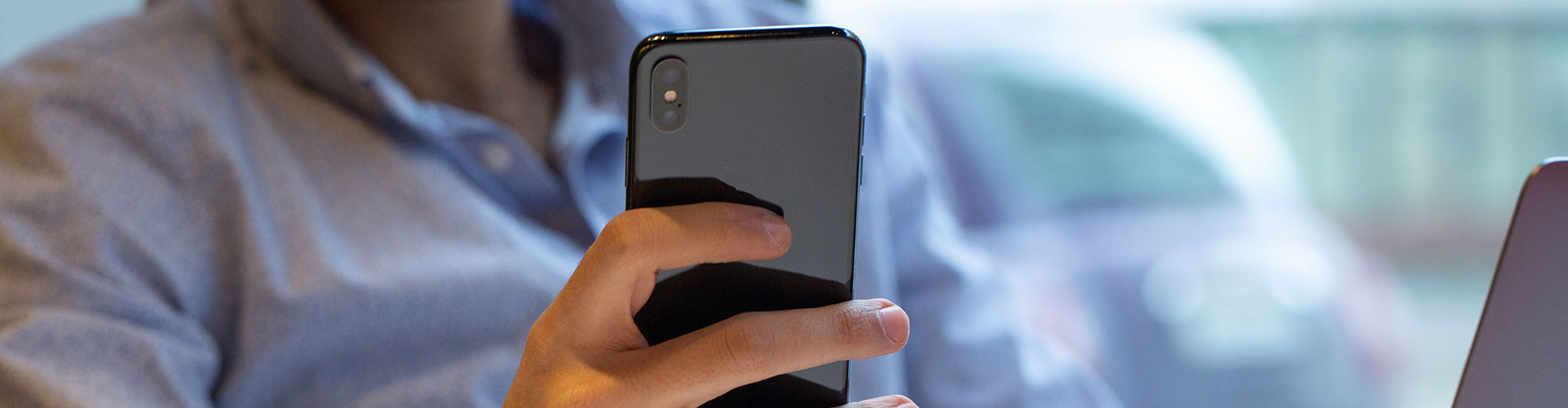 Person with smartphone