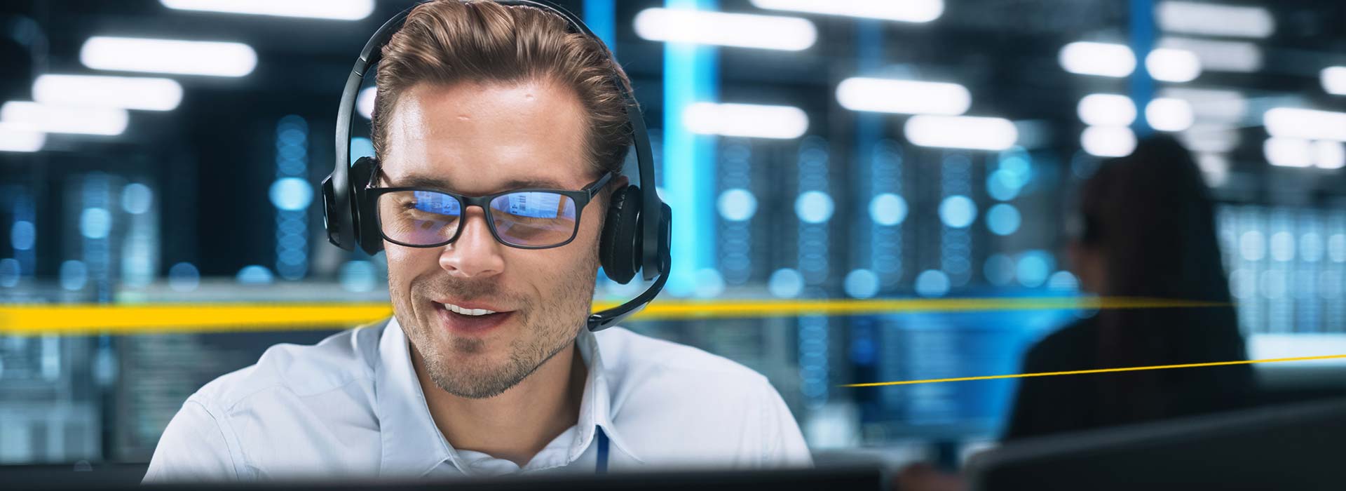 PTS employee at desk LGI