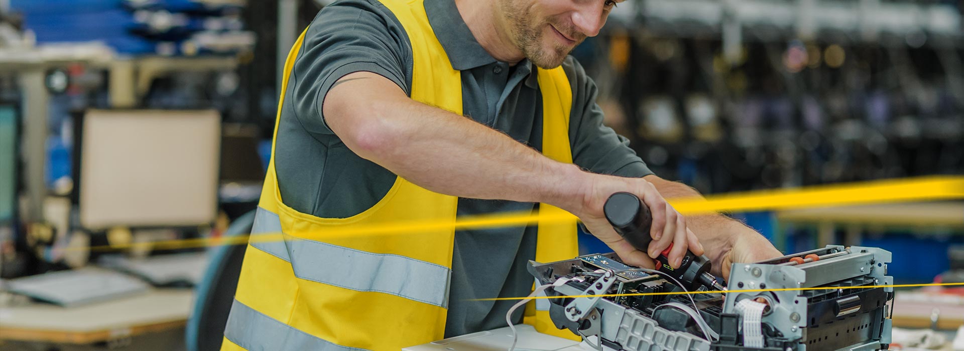 Repair of electronics in warehouse